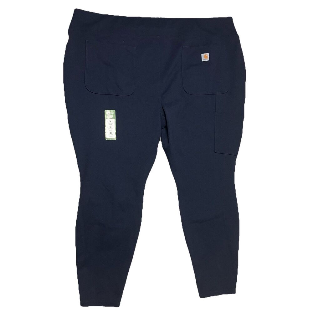 Carhartt Pants Womens 3X Black Force Fitted Work Leggings Pockets BN2482-W